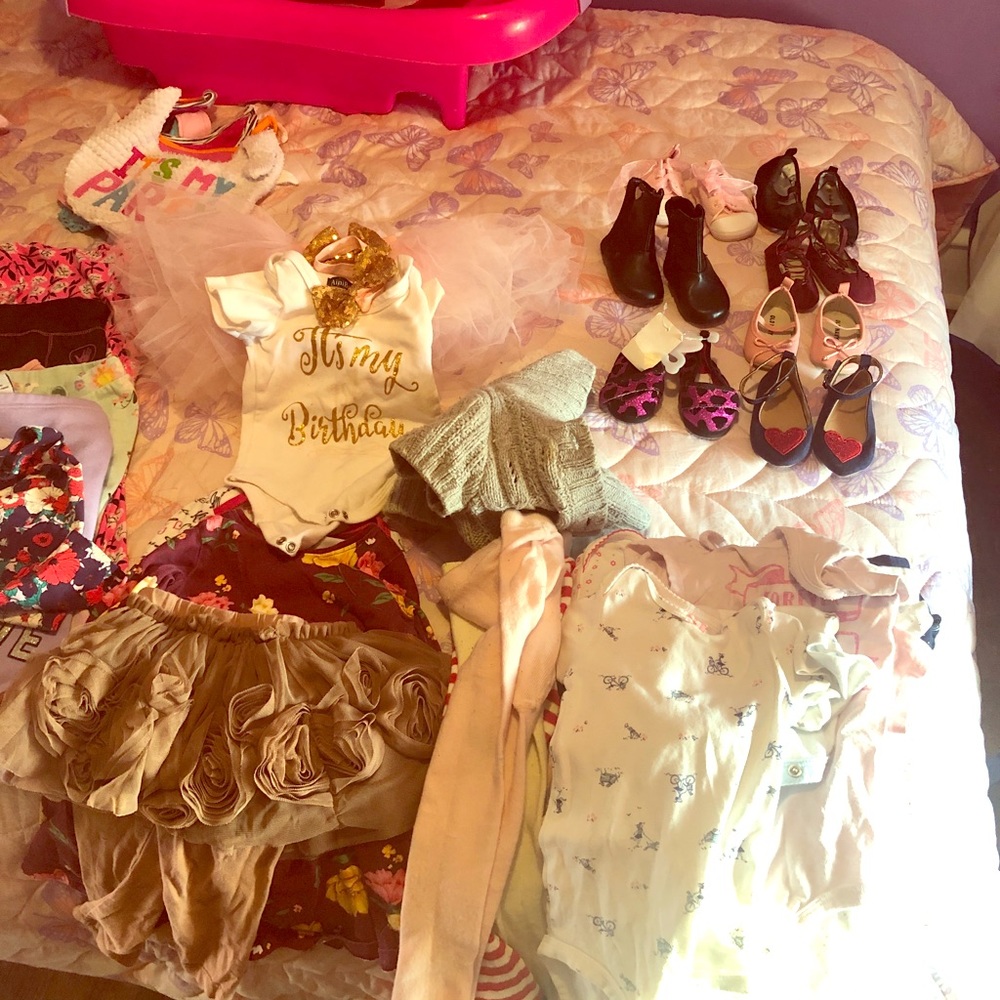 Various baby and toddler clothes and cute shoes!